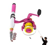 Combinaciones de cañas y carretes Spinner,Caña de Pescar de Agua Dulce,Pequeño Juego de caña de Pescar de Viaje - Equipo de Compacto, combinación de Carrete, caña de Pescar telescópica para Agua