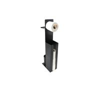 Combinado WC con Soporte Smartphone Acero y Bambú Yoni Negro Mate Spirella