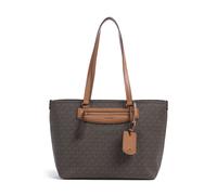 Combinando sin esfuerzo la elegancia casual con la practicidad moderna, este bolso tote Michael Kors Travel Medium está hecho de suave piel sintética que garantiza durabilidad y estilo. Diseñado con d