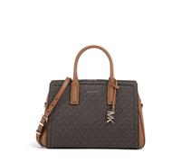 Combinando sin esfuerzo la elegancia con las tendencias modernas, este bolso Michael Kors Laila está fabricado en lona recubierta que garantiza durabilidad y estilo. Sus dos asas y la correa de hombro