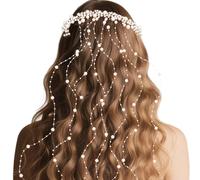 Combinatario Nupcial - Accesorios Para El Cabello De Perlas Boda | Accesorios Para El Cabello De La Boda | Elegante Accesorio De Horizontes Del Matrimonio | Tocado De Moda Para Novias, Ceremonias, Ses