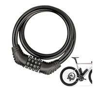 Combination Bike Lock, Heavy Duty Cable, Anti-Theft Security Gear, 4-Digit Code System, Weather Resistant Build, Flexible Coil, Easy to Use, Portable Design, Perfect for Road, Mountain, Skateboard