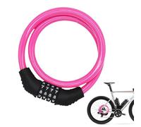 Combination Bike Lock, Heavy Duty Cable, Anti-Theft Security Gear, 4-Digit Code System, Weather Resistant Build, Flexible Coil, Easy to Use, Portable Design, Perfect for Road, Mountain, Skateboard