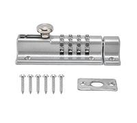 combination door lockk,Combination Locking Bolt,Thickened Solid Zinc Alloy Combinations Bolt,Safety Slide Latch Lock with Password Settingss,for for Pool Gate Fence Farm (Cerradura de pestillo
