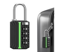 Combination Lock - 3inch Outdoor Waterproof Padlock | Zinc Alloy Gym Locker - Keyless Rustproof Lock with Glow Design Ensures Secure Access for Doors Luggage Gates or Travel