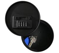 Combination Lock Box- Water Resistant Key Safe Box, Sturdy Metal Code Security Box For Home Security and Outdoor Use, Resettable 4-Digit Password Lock Safe For Realtors, and Family Access Control