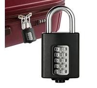 Combination Lock For Locker, Heavy-Duty Keyless Lock, Lockers Padlock Outdoor Heavy Duty Weatherproof For School Gym Locker Cabinet, Digital Black Waterproof Tool Padlock,Gate Locks For Outdoor Fence