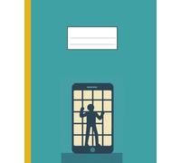 Combination Notebook - Trapped and Breaking Free from the Screen | Notizbuch - Gefangen im Bildschirm: Dot Grid Journal with Symbolic Concept Art ... 7.5 x 9.25 inch | Punktkariertes Notizbuch