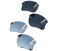 Combine8 2 pares de lentes de repuesto para gafas de sol Oakley Half Jacket 2.0 XL OO9154, color negro y titanio plateado