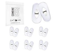 Combine8 6 pares de almohadillas de nariz transparentes de repuesto para Ray-Ban RB3604/RB3523/RB3534/RB3549/RB3584 RB3614/RB3526/RB3538/RB3558/RB3660/RB3530/RB3611/RB4263/RB8055 2-61 mm. Gafas de sol