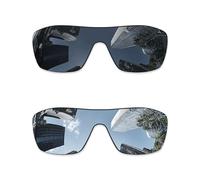 Combine8 Lentes de repuesto para gafas de sol Oakley Batwolf OO9101, color negro y titanio plateado