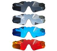 Combine8 Lentes de repuesto para gafas de sol Oakley Radar EV Path OO9208/Radar EV Path Asian Fit (AF) OO9275, color negro + titanio plateado + azul hielo + rojo fuego