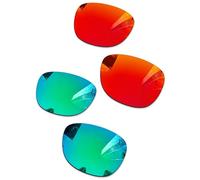Combine8 Lentes de repuesto para lentes de sol RayBan Wayfarer RB2140 de 54 mm, Rojo fuego y verde, 60 Millimeters