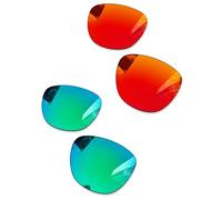 Combine8 Lentes de repuesto Ploarized para gafas de sol Oakley Frogskins OO9013/Frogskins LX OO2043/Frogskins Mix OO9428/Frogskins Range OO9284, rojo fuego y verde