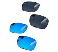 Combine8 Lentes de repuesto Ploarized para gafas de sol Oakley Holbrook OO9102/Holbrook Mix OO9384/Holbrook Asian Fit (AF) OO9244, color negro y azul hielo