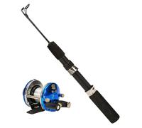 Combo Carrete De Bastón - Bastones Telescópicos De Fibra De Carbono, Mango Ergonómico, Carretes De Engranaje De Alta Velocidad, Equipo De Ligero | Para Agua Dulce, Bar, Trucha, Poi