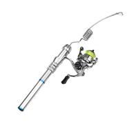 Combo carrete y caña de pescar sobre hielo - Kit de equipo de pesca con
