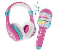 Lisciani - BARBIE Sound Your Style Microphone & Headphones - Micrófono Bluetooth con Altavoz - Kit de Karaoke para Niños - Música y Canto - Conectividad con Smartphone - Efecto de Luz - Desde 4 Años