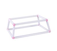 Combo compacto de bricolaje para bastidor y marco de bordado, diseño de doble capa con abrazadera integrada para aguja de perforación, estilo francés, bordado artesanal, grande