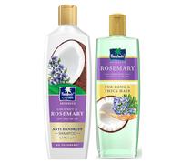 Combo de aceite capilar y champ de romero Parachute Advanced | Purifica, fortalece y nutre para un cabello m s sano | Paquete de 2 | 280 ml + 30