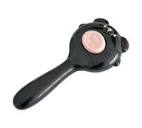 Combo de aseo para mascotas: cepillo removedor de pelo de gato y cepillo de masaje autolimpiante para perros, herramienta de desprendimiento de un clic para gatos y perros KYm338 (negro, talla única)