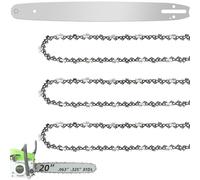 Combo de barra de motosierra de 20 pulgadas y cadena de 0.325 pulgadas de paso de 0.063 pulgadas, calibre 81 eslabones de transmisión, compatible con cadenas de repuesto STIHL de 20 pulgadas MS260