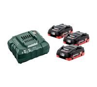 COMBO de baterias + Cargador Basic Set 3x LiHD 4,0 Ah METABO