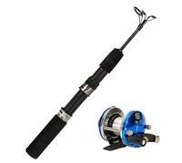 Combo De Caña De Carrete De : Caña Retráctil De 50 Cm/67 Cm, Construcción De Fibra De Carbono, Equipo De pescaDe Alta Velocidad con Mango Ergonómico | Juego De pescaDe Viaje Ligero para