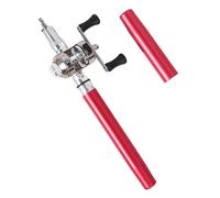 Combo de Carrete de caña de Pescar Mini bolígrafo portátil de Bolsillo telescópico Ligero de Fibra de Vidrio bolígrafo para caña de Pescar para entusiastas de la Pesca al Aire en (Roja)