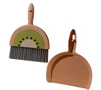 Combo de cepillo pequeño para recogedor, juego de ayudante de limpieza, kit de escoba portátil de 7.09 x 9.06 pulgadas para un orden rápido, accesorio de limpieza de estilo de dibujos animados, juego