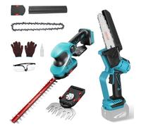 Combo de cortasetos y motosierra inalámbrica para batería Makita de 18 V, sin batería