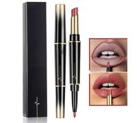 Combo de delineador de labios de larga duración,delineador de labios y lápiz labial,juego de delineador de labios y lápiz labial de dos cabezales,delineador de labios mate resistente (02#)
