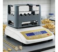 Combo de densímetro sólido de alta precisión y máquina comprobadora de pureza de oro, verificador electrónico de metales preciosos para autenticidad, quilates y densidad(1200k)