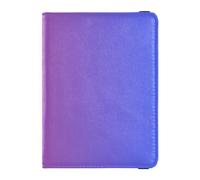 Combo de funda de cuero para tarjetas de pasaporte, ligera, para mujeres y hombres, lindo libro de pasaporte, viajes, verde azulado, degradado, azul, rosa, color borroso, multicolor13, 1 size, Moderno