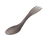 Combo de Horquilla para una Cucharada de Titanio Portátil Externo, Resistente a la Corrosión para el Campamento de Picnic, 6.6 X 1.6 en Horquilla de Doble Cuchara