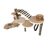 Combo de juguete apilable de madera para hámster que ofrece versatilidad y posibilidades de exploración para mantener a las mascotas pequeñas activas y felices casas de madera para hámsteres