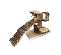 Combo de juguete apilable de madera para hámster que ofrece versatilidad y posibilidades de exploración para mantener a la pequeña mascota activa y feliz, escalar, escalar, escalar, puente de escalera