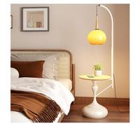 Combo de lámpara de pie LED y lámpara de escritorio con puerto USB, luz blanca moderna para mesita de noche para dormitorio y sala de estar, iluminación funcional para el hogar