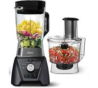 Combo de licuadora y procesador de alimentos con 3 ajustes para batidos, batidos y picar alimentos, 3 velocidades de textura seleccionada, licuadora profesional con accesorio para tarro Tritan, gris