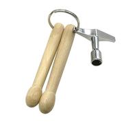 Combo de llavero de percusión profesional con palos de madera y cerradura ajustable, accesorio de música portátil