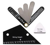 Combo de medidores de guitarra universales para medición de altura y alivio de cuello