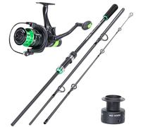 Combo de pesca Surf Sougayilang, caña de Surf/carpa con carrete de carpa 4000, juego de aparejos de pesca de viaje de 3 secciones, para pesca en mar/playa - LS36