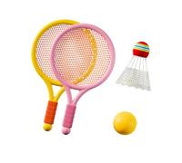 Combo de raqueta de bádminton apta para niños, pelota suave para uso en interiores y exteriores, pelota de tenis, apta para principiantes, raqueta deportiva para niños