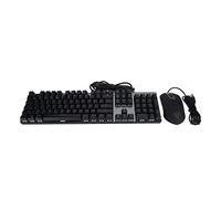 Combo de ratón y teclado mecánico, con cable 104 teclas Diseño ergonómico Chips de juegos de computadora profesionales Teclados para juegos de PC retroiluminados RGB sensibles, para Windows small gift