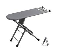 Combo de tabla de planchar y escalera convertible extra ancha, plegable con marco de metal resistente y soporte de hierro para el hogar y el dormitorio