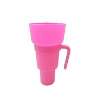 Combo de tazón con popote para aperitivos y bebidas, vaso 2 en 1, vaso de estadio de 1000 ml con cuenco para aperitivos, material ABS, resistente a altas temperaturas, para ir al parque de cine, campo