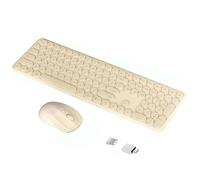 Combo de Teclado inalámbrico y Mouse inalámbrico de 2,4 GHz estético silencioso Teclado y Mouse inalámbrico, 110 Teclas de tamaño Completo Ultra Fino Teclado para Laptop, computadora, PC, portátil,