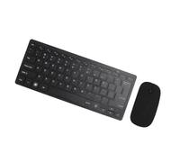 Combo de Teclado Inalámbrico y Mouse, Teclas con Revestimiento UV, Diseño Ergonómico, Botones de Silencio, Receptor USB 2.4G para Computadoras de Escritorio, Dispositivos