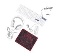 Combo de Teclado, Ratón y Auriculares para Juegos G305 | 104 Teclas y 4 Botones, USB 2.0 3, 5mm, Blanco, 1 Juego Abs y Retroiluminación