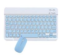 Combo de teclado y mouse Bluetooth para iPad, teclado y mouse inalámbricos de 10 pulgadas, teclado recargable portátil ultrafino para iPad Pro Air Mini iPhone Samsung Tablet, iPhone 15/14/13 Pro
